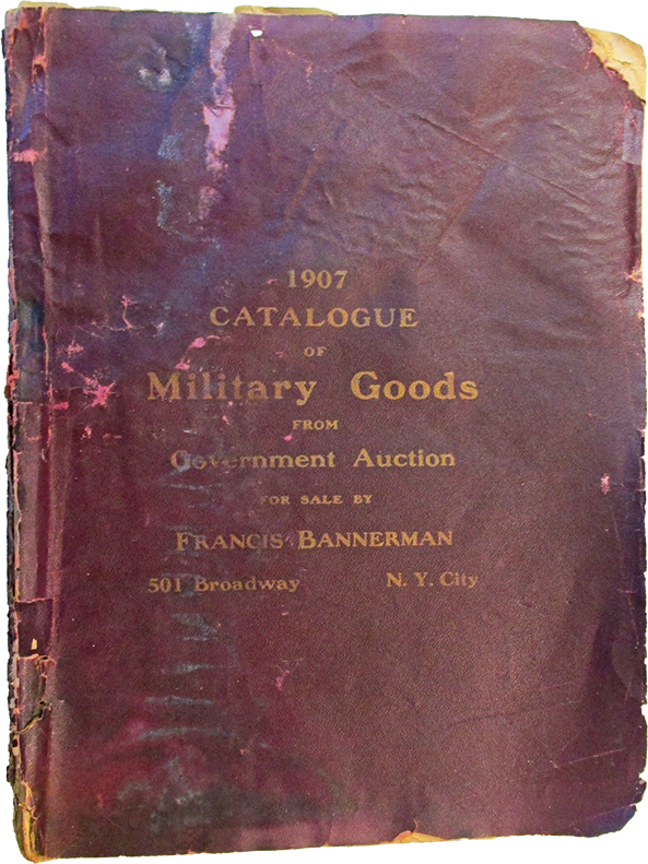 The somewhat “worse for the years” cover of Bannerman’s 1907 catalogue.